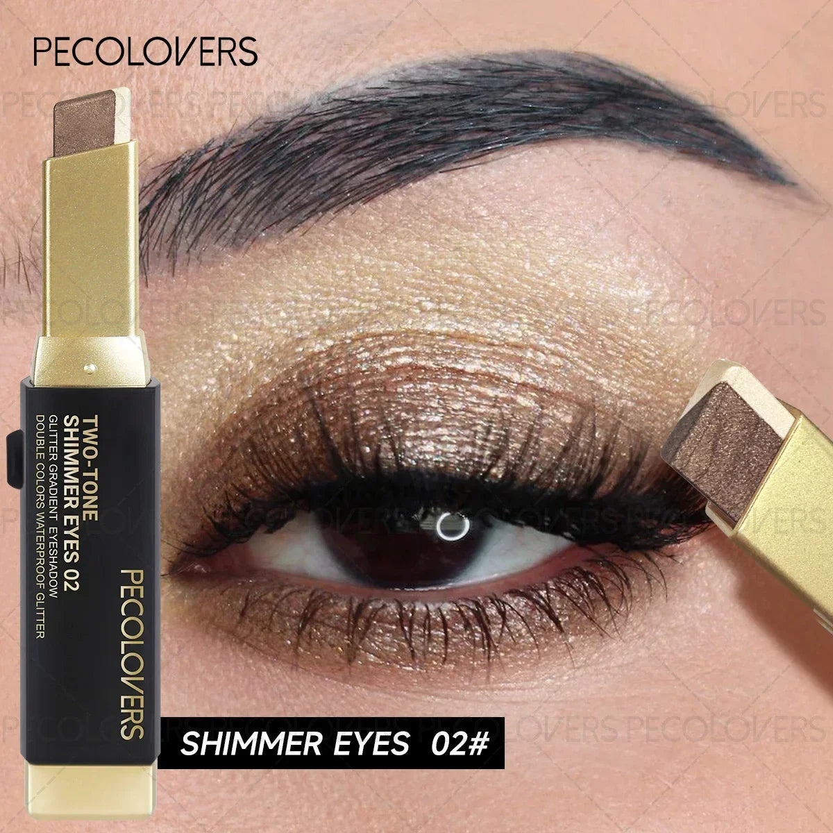1PC Dual-Color Eyeshadow Stick - Shimmer, Matte & Pearlescent, Convenient for Daily Eye Makeup