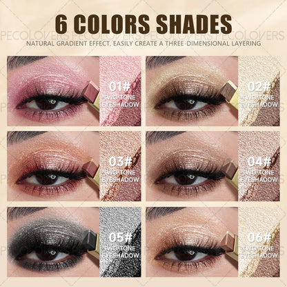 1PC Dual-Color Eyeshadow Stick - Shimmer, Matte & Pearlescent, Convenient for Daily Eye Makeup