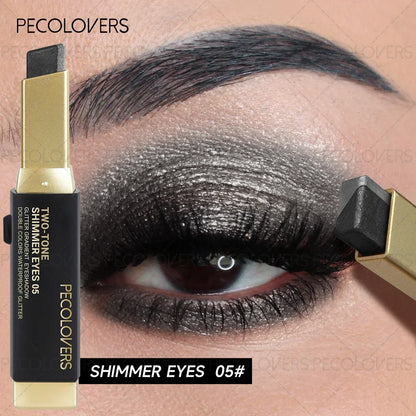 1PC Dual-Color Eyeshadow Stick - Shimmer, Matte & Pearlescent, Convenient for Daily Eye Makeup