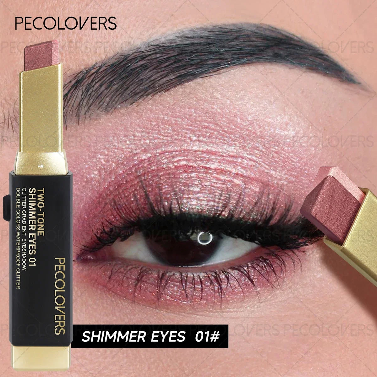 1PC Dual-Color Eyeshadow Stick - Shimmer, Matte & Pearlescent, Convenient for Daily Eye Makeup
